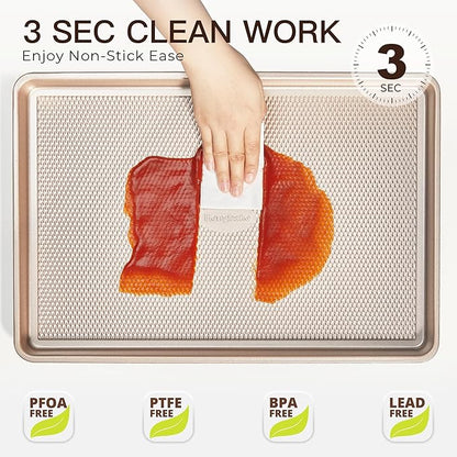 HONGBAKE Baking Sheet Pan Set of 3, Cookie Sheets - Image 7