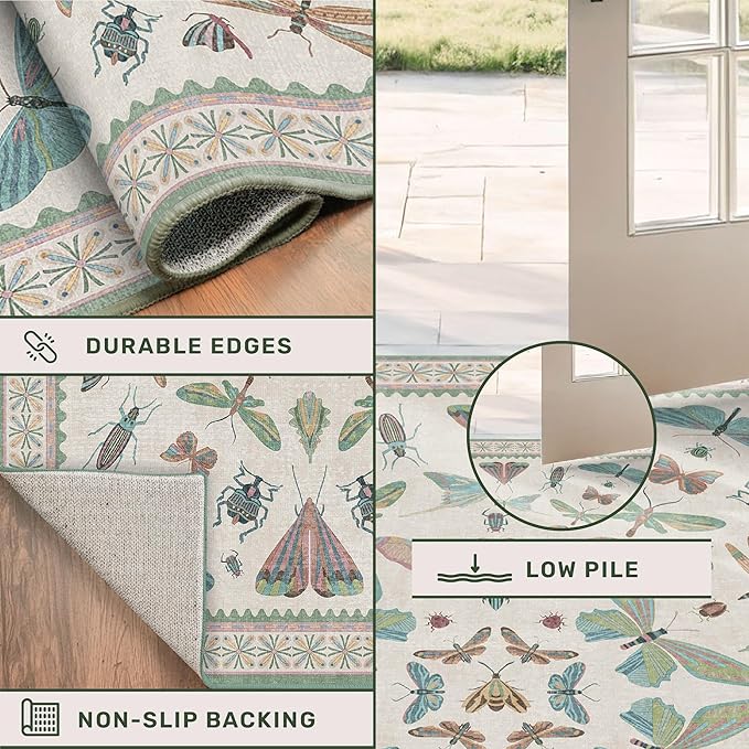 Hazo Haus Green and Blue Nursery Rug 5x8 - Image 5