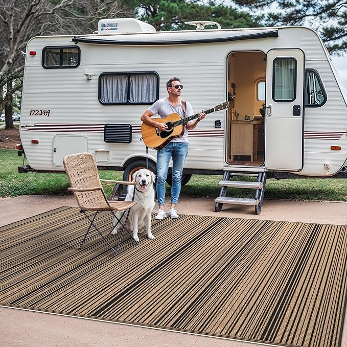 GENIMO Outdoor Rug for Patio Clearance, Lightweight Waterproof RV Camping Mat - Image 5