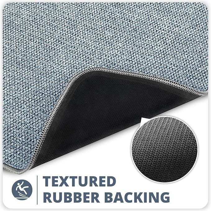 Bosap Bath Mat, Ultra Thin Bathroom Rugs, Rubber Bath Mats - Image 5
