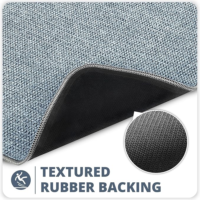 Bosap Bath Mat, Ultra Thin Bathroom Rugs, Rubber Bath Mats - Image 4