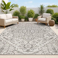 JONATHAN Y Boho Medallion Indoor Outdoor Area Rug 3X5 Black/Gray, Estrella by JONATHANY