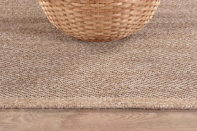 CAMILSON Easy Jute Rug 9x12, Indoor Outdoor Natural Color Fiber Area Rugs - Image 7