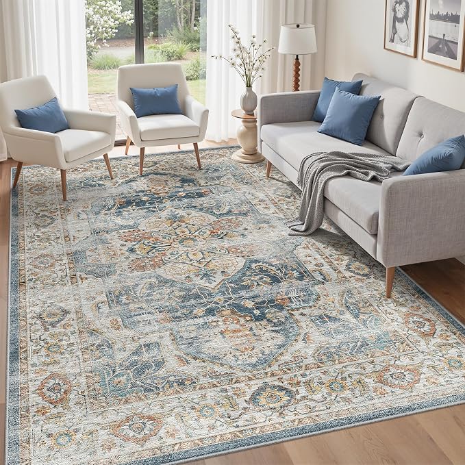befbee 5x7 Area Rugs for Living Room, Stain Resistant Washable Rug, Non-Slip by Befbee
