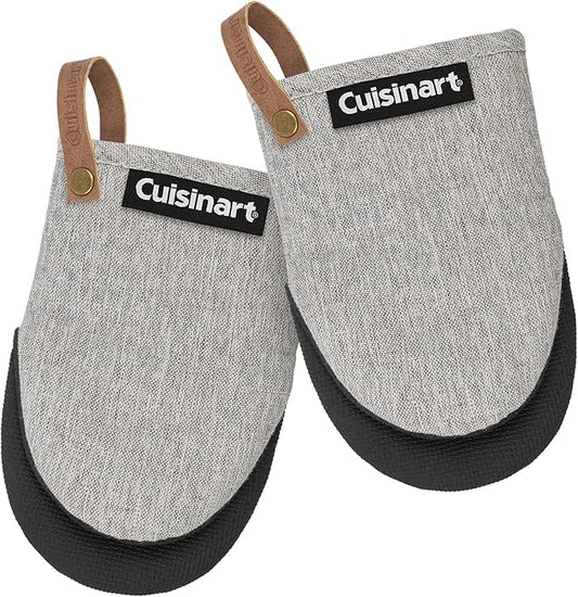 Cuisinart Heritage Mini Oven Mitts – 5.5” x 7” Heat-Resistant Kitchen Mitts by BestBrands
