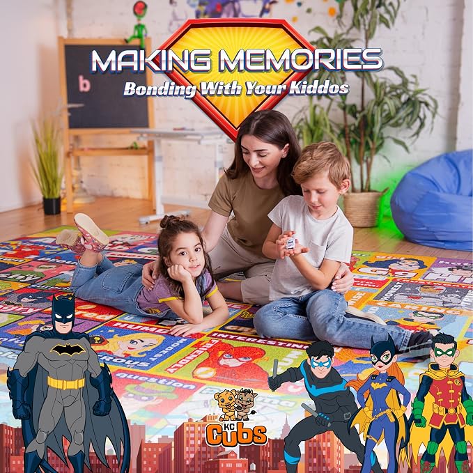DC Super Friends Educational Kids Rug – ABC Alphabet, Emotions & Hero Traits - Image 7