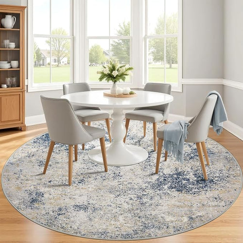 8ft Washable Round Rug - Image 2