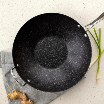 Nordic Ware Basalt Aluminized Steel Spun Wok, Ceramic Coating - Image 6