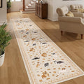 DUKINO 2x10 Runner Rug for Hallway, Washable Animal Dog Print Kitchen Rug by DUKINO
