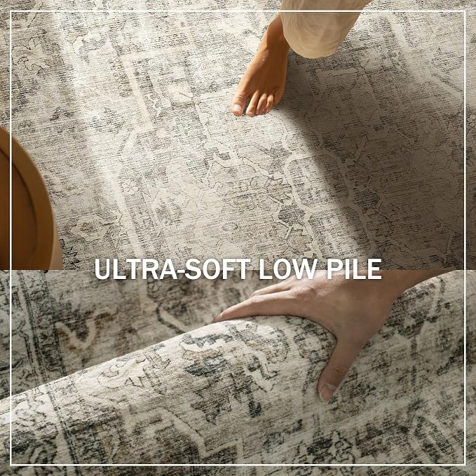 Washable Area Rugs for Living Room: 5x7 Bedroom Area Rugs Boho Vintage Rugs - Image 5