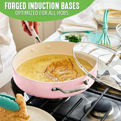 GreenLife Artisan Healthy Ceramic Nonstick, 5QT Saute Pan Jumbo Cooker - Image 2