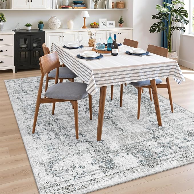 Madane 6x9 Area Rugs for Living Room, Machine Washable Vintage Rug - Image 3