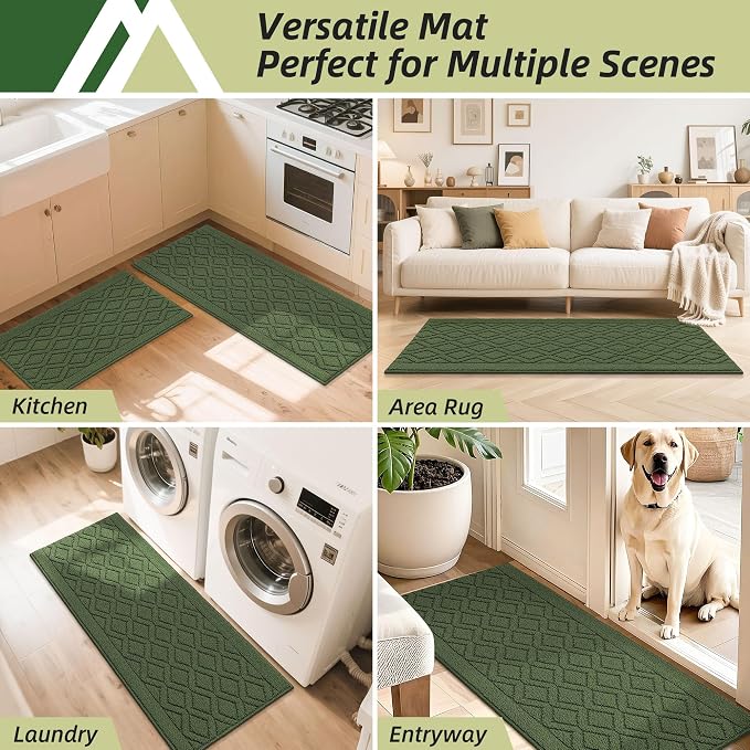 COSY HOMEER 48x20 Inch/30X20 Inch Kitchen Rug Mats Made of 100% Polypropylene 2 - Image 7