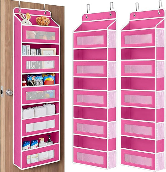 JARLINK 2 Pack Over The Door Organizer Storage, 5 Shelf Hanging Door Organizer by JARLINK
