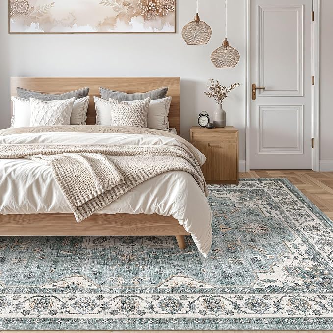Vintage Living Room Area Rug 5x8 - Image 6