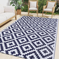 Smiry Waterproof Outdoor Rug 4x6 ft, Reversible Plastic Straw Patio Camping Rugs by Smiry