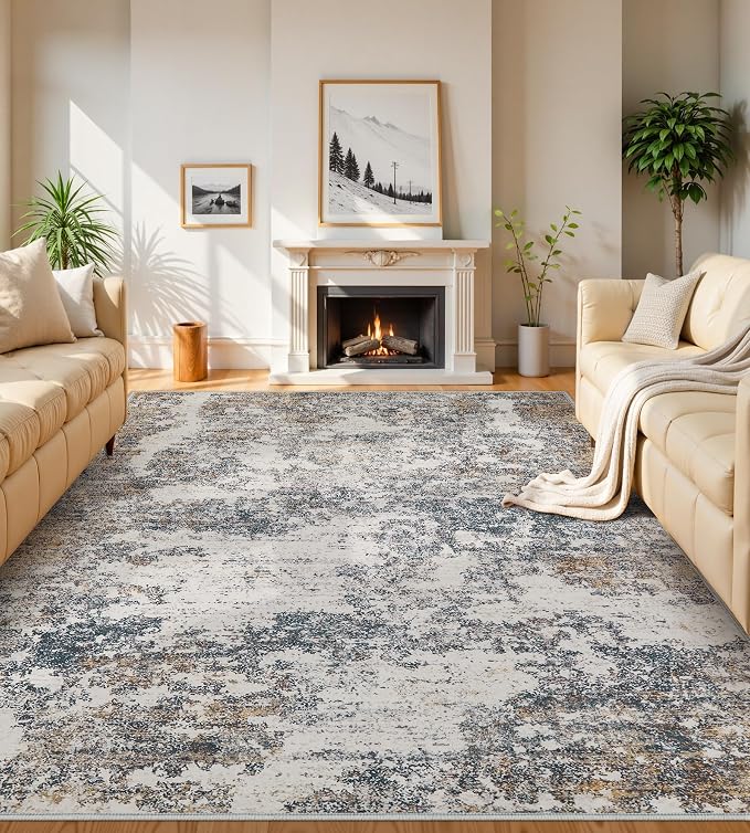 7x9 Washable Area Rugs by KiginaraArt