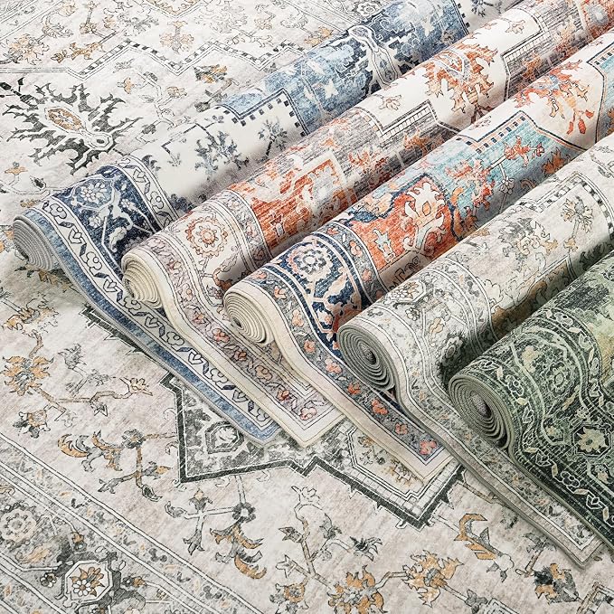 Lessymo Washable 8×10 Green Area Rugs - Image 7