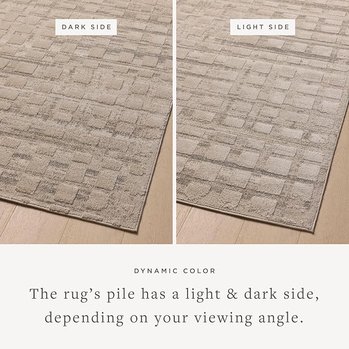 Loloi Amber Lewis Monty Collection MOT-06 Pebble/Beige 2'-7" x 8'-0" Runner Rug - Image 3