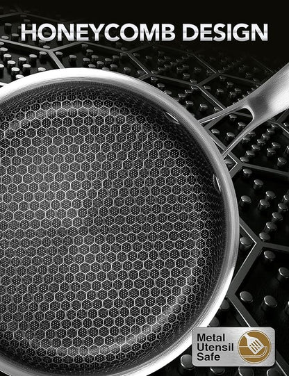 MICHELANGELO 6 Pcs Tri-ply Stainless Steel Pot Set, 2QT & 3QT & 8QT Pot - Image 6