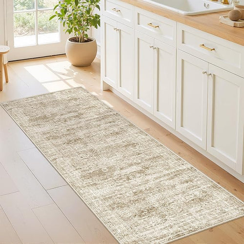2x5 Rug Runner Washable for Entryway, Soft Bathroom Rugs by Restydon