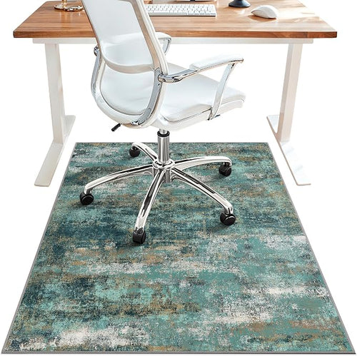 36"x60" Office Chair Mat for Hardwood Tile Floor, Under Desk Carpet Protector by BESBLEE