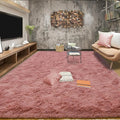 Tepook Blush Pink Area Rugs for Living Room Girls Bedroom, 8x10 Fluffy Shaggy by Tepook
