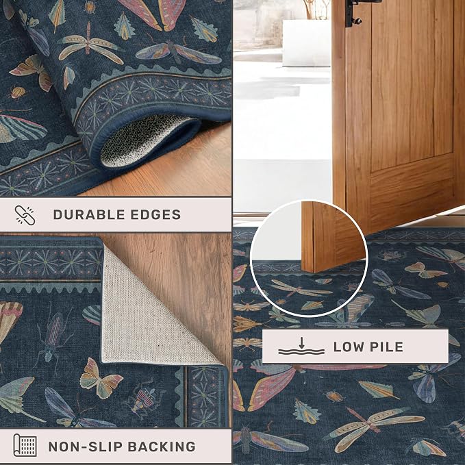Washable 3x5 Indoor Rugs for Entryway, Non Slip Vintage Area Rug for Kitchen - Image 5