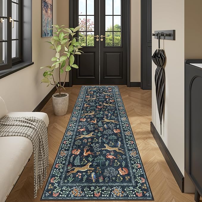 DUKINO 2.6x8 Rug for Hallway, Washable Kitchen Runner Rug - Image 5