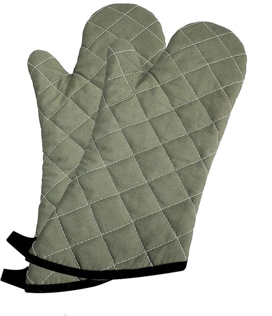 ARCLIBER Oven Mitts Heat Fire Resistant Oven Mitts 425 ° F, Quilted Terry Cloth by ARCLIBER