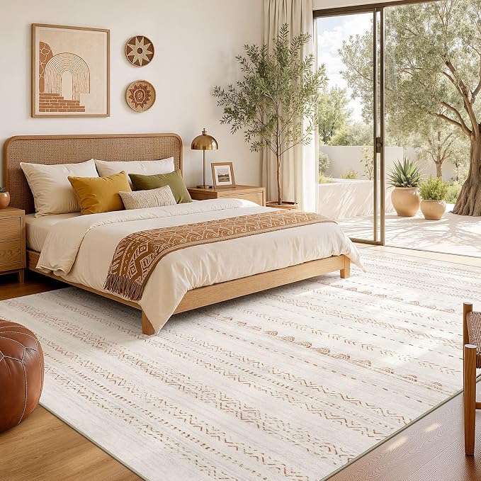 Nakagishi Area Rug Living Room Rugs: 9x13 Large Soft Machine Washable Boho - Image 6