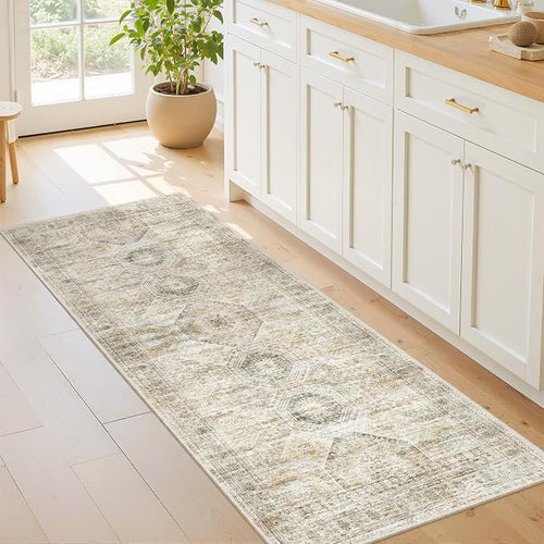 2x5 Rug Runner Washable for Entryway, Soft Bathroom Rugs by Restydon