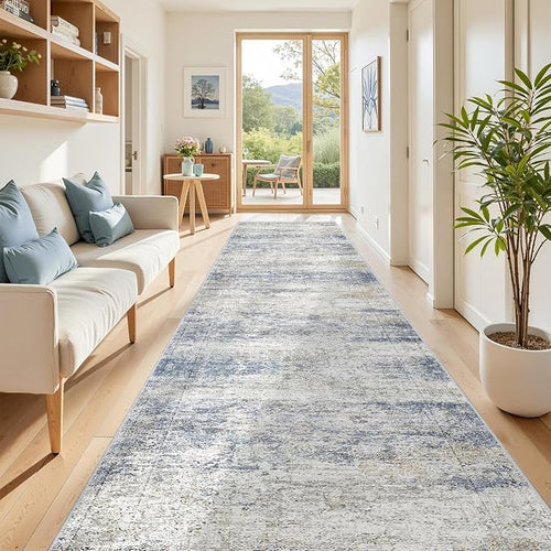 3x14 Washable Runner Rug for Hallway, Non-Slip Long Hallway Runner for Entryway by Restydon