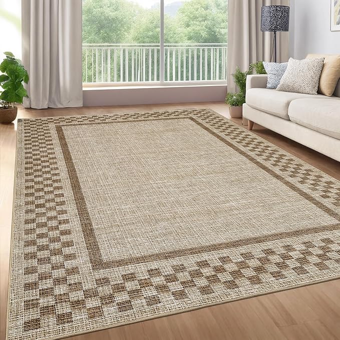 GarveeHome Washable Area Rug 4x6 Small Living Room Rugs Modern Bordered Soft - Image 8