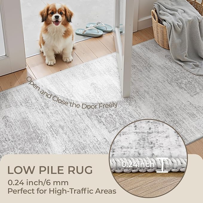 2x6 Runner Rug Non Slip for Entryway, Washable Runners for Kitchen, Soft Thin - Image 6