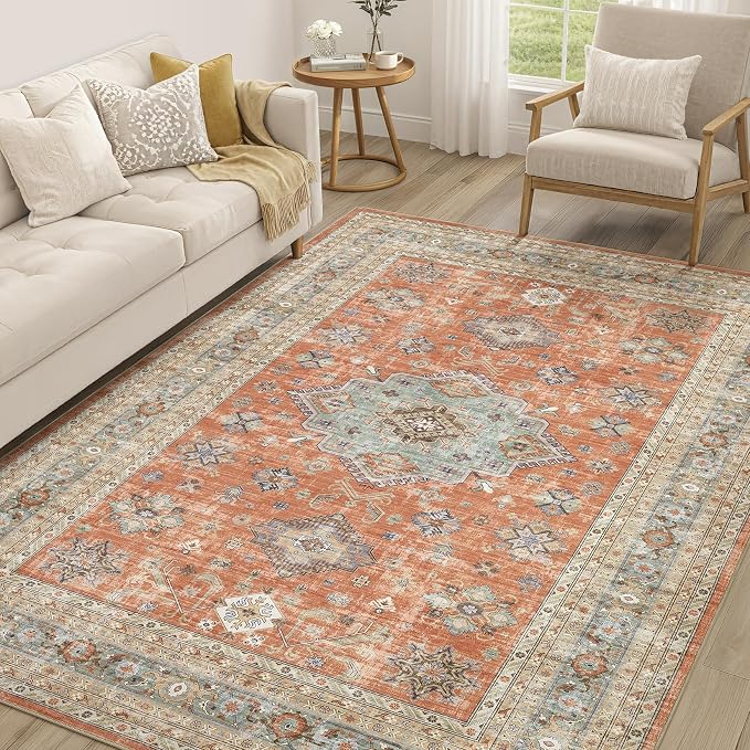 Vintage Living Room Area Rug 6x9 by COTILED