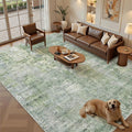 Soalmost Abstract Rug 8x10 Large Living Room Rugs Neutral Modern Washable Area by Soalmost