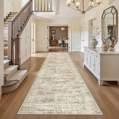 3x12 Runner Rug for Hallway, Non-Slip Long Bathroom Rugs Runner for Kitchen by Restydon
