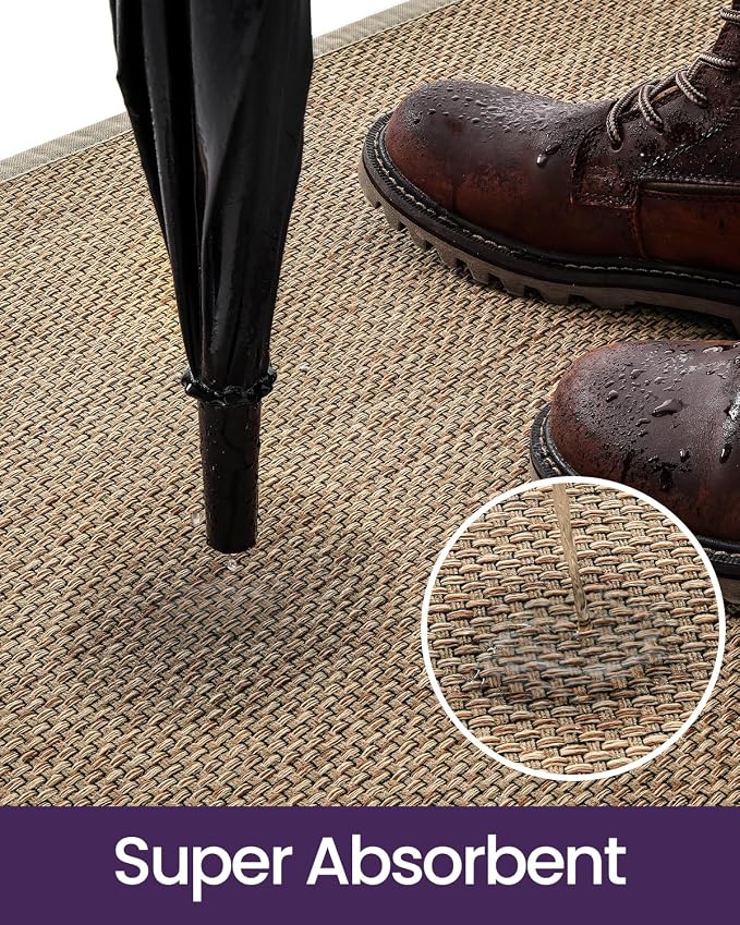 DEXI Ultra Thin Entryway Indoor Door Mat 36x56, Non Slip Rubber Backing Inside - Image 6
