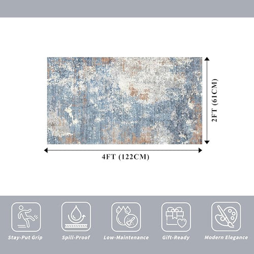 2x4 Runner Rug Washable Non-Slip – Small Throw Rug - Image 2