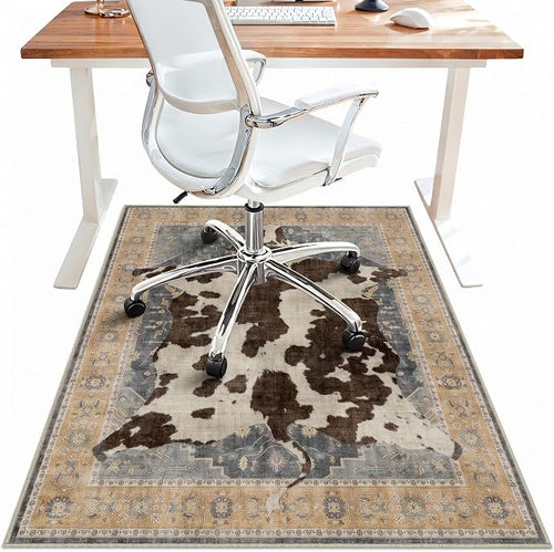 36"x60" Office Chair Mat for Hardwood Tile Floor, Under Desk Carpet Protector by BESBLEE