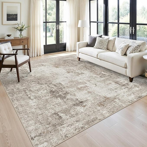 9x9 Square Area Rug Living Room – Washable Non-Slip Indoor Rug by ZHXXUJ