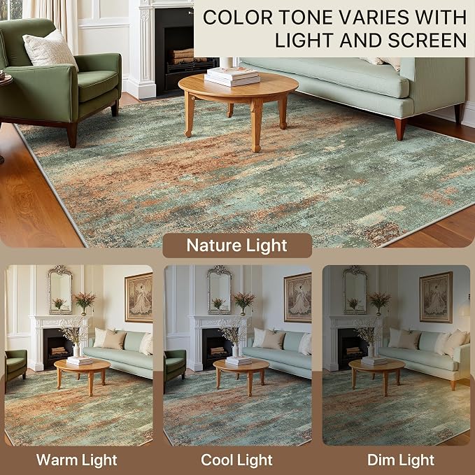 BEIMO Area Rugs 8x10 for Living Room Bedroom, Modern Abstract Machine Washable - Image 9