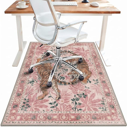 36"x60" Office Chair Mat for Hardwood Tile Floor, Under Desk Carpet Protector by BESBLEE