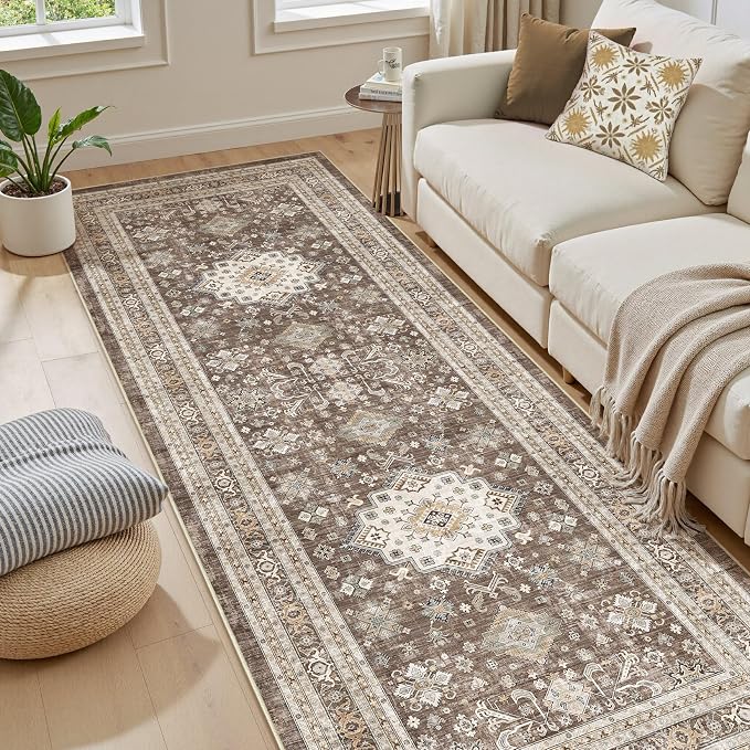 Vintage Hallway Runner Rug 3x10: Large Soft Washable Entryway - Image 5