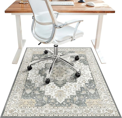 36"x60" Office Chair Mat for Hardwood Tile Floor, Under Desk Carpet Protector by BESBLEE