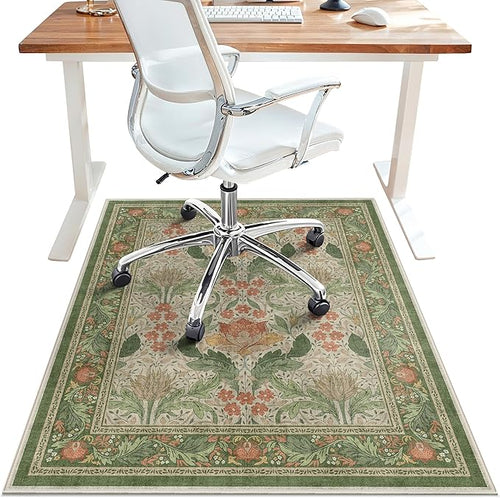 36"x60" Office Chair Mat for Hardwood Tile Floor, Under Desk Carpet Protector by BESBLEE