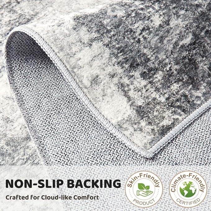 DMOYEST 3x8 Washable Runner Rug, Non Slip Low Pile Carpet Runner - Image 8
