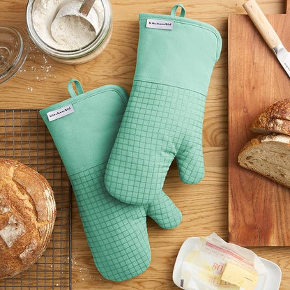 KITCHENAID Gourmet Series Gridlines Oven Mitts 2-Pack Set, Heat Resistant up to - Image 2