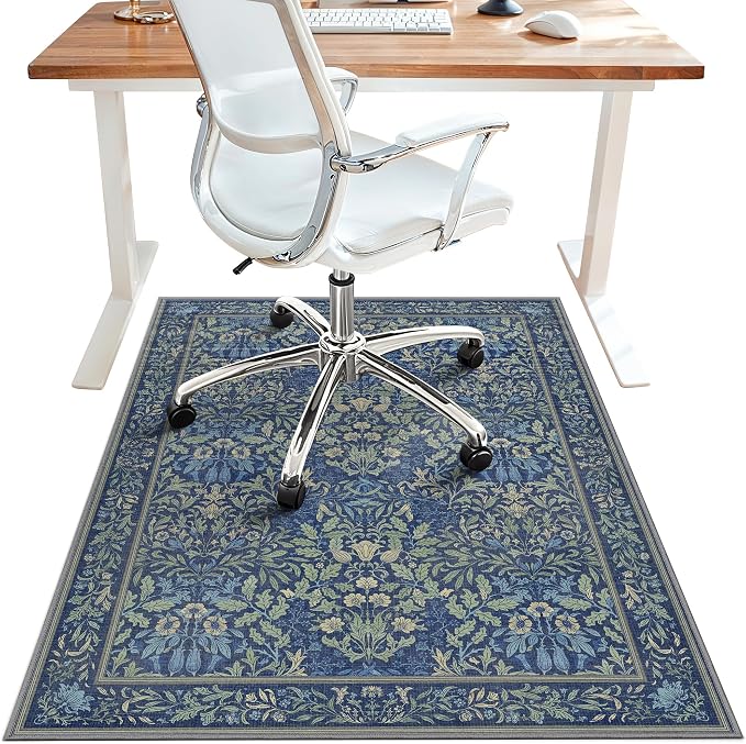 48"x72" Office Chair Mat for Hardwood Tile Floor, Under Desk Carpet Protector by BESBLEE